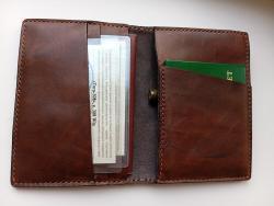 Обложка для документов охотника из натуральной кожи