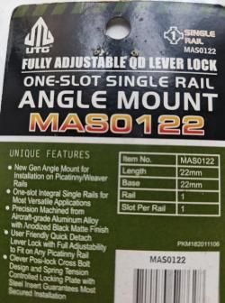 Однослотовый кронштейн Пикатини/Вивер UTG.