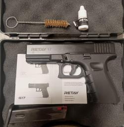 охолощенный RETAY EAGLE XU (Desert Eagle, длинный), 9mm P.A.K Glock 17 K17-CO