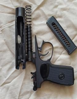 Охолощенный ПМ Р-411 рамка и затвор фрезеровка 