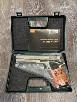 Охолощенный СХП пистолет 1911-СО Kurs (Colt) 10x24, матовый хром