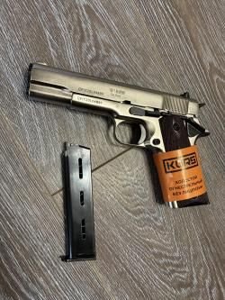 Охолощенный СХП пистолет 1911-СО Kurs (Colt) 10x24, матовый хром
