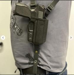 Оперативная кобура из кайдекса на кожаном подвесе