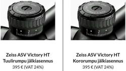 Прицелы: Nikon Monarch E 1.5-6x42 • Япония / Nikon Prostaff 3-9x40 • Филиппины / Carl Zeiss Victory HT 2.5-10x50 ASV+ E+W (H+S) • Германия / Защитные крышки на объектив-окуляр прицелов Swarovski, Nikon + Butler Creek /