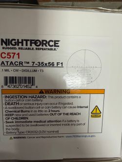 Оптический прицел ATACR 7-35x56 F1 (FFP, MRAD) Сетка Tremor3