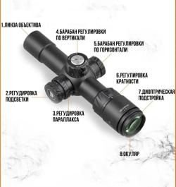 Оптический прицел Discovery HD 2-12X44SFIR (кольца weaver). "1 фокалка"