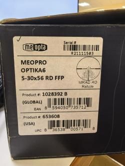 Оптический прицел Meopta Optika6 5-30x56 RD FFP