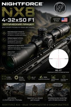 Оптический прицел Nightforce NX8 4-32x50 F1