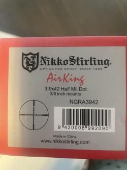 Оптический прицел Nikko Stirling Airking 3-9x42 AO, Half Mil-dot (NGRA3942)