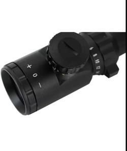 Оптический прицел, с подсветкой двух цветов и яркости