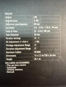 ОПТИЧЕСКИЙ ПРИЦЕЛ Sightmark Citadel 3-18 x 50