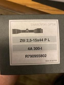 Оптический прицел Swarovski Z6I 2,5-15x44 P L 4A 300I