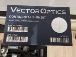 Оптический прицел Vector Optics Continental 3-18x50 SFP сетка Tactical ARI VCT-10A (SCOL-5
