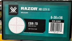 Оптический прицел Vortex Razor HD Gen III 6-36x56 FFP EBR-7D MRAD