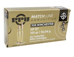Патрон 308 PPU HP BT Match 10,04гр