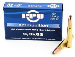 Патрон 9,3х62 PPU SP 18,5гр