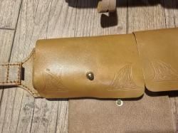 Патронташ из кожи буйвола на 30 единиц 7.62 и 5.45