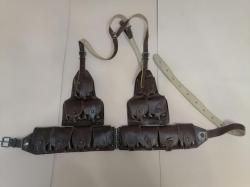 Патронташ кожаный на 42