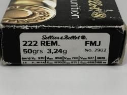 Патроны 222 Rem FMJ 3,24гр S&B