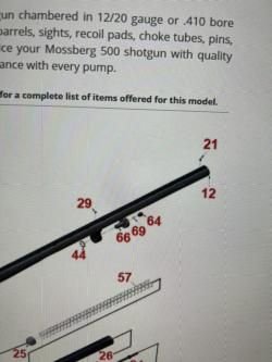 Передний антабочный винт для Mossberg 500