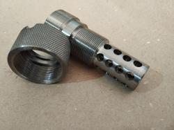 Переходник с резьбой на TR-3 / АК-12 для пламягасителей и других дульных устройств