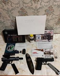 Пистолет KWC Taurus PT-99 (92) CO2 GBB (KCB-15AHN).  Страйкбольный пистолет (WE) GALAXY Co
