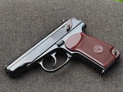 Пистолет Макарова ПМ охолощённый Р-411 2018 года, весь кованный, в подарочном исполнении