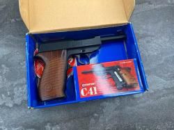 Пистолет пневматический Crosman C41 (металл, подвижный затвор, Walther P.38, б/у) 4,5 мм
