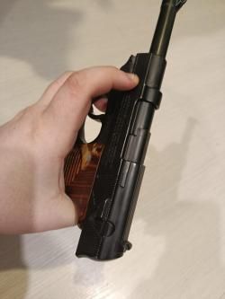 Пистолет пневматический Crosman C41 (металл, подвижный затвор, Walther P.38, б/у) 4,5 мм