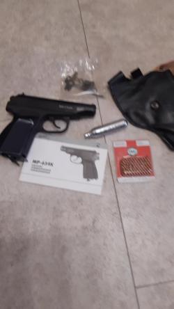 Пистолет пневматический газобаллонный МР-654 К