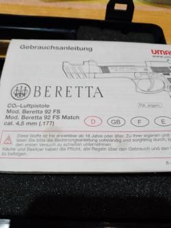 Пистолет пневматический Umarex Beretta Mod. 92 FS