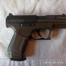 Пистолет пневматический Umarex Walther CP 99 (чёрный с коричневой рукоятью)