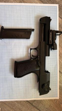 Пистолет (WE) Desert Eagle (Greengas, Чёрный)