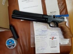 пневмат. пистолет ATAMAN AP 16 521/B 5,5 мм black стандарт металл рукоятка орех, насос