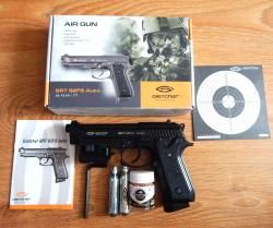 Пневматическая Beretta 92 от Gletcher. Супер состояние с комплектом.Blow Back Авто огонь. 