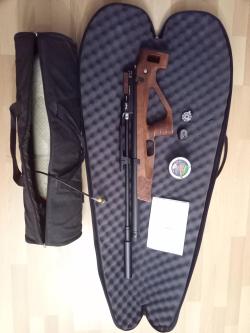 Пневматическая винтовка Егерь булл-пап прямоток, калибр 6.35, ствол полигональный немецкий Lothar Walther