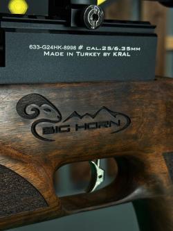 Пневматическая винтовка Kral Puncher Maxi Bighorn (орех, PCP, ★ 3 Дж) 6.35 мм