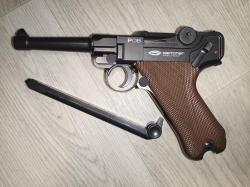 Пневматический пистолет Gletcher Parabellum (Luger) P08 