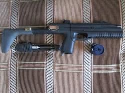 Пневматический пистолет - пулемет Baikal МР 661К  Дрозд, + Итальянский набор для чистки + 7 баллонов СО2 + 1000 шариков