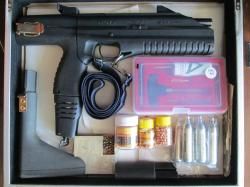Пневматический пистолет - пулемет Baikal МР 661К  Дрозд, + Итальянский набор для чистки + 7 балоонов СО2 + 1000 шариков