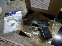 Пневматический пистолет Baikal MP-654K (Пистолет Макарова) черная рукоять