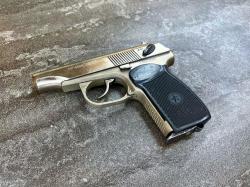 Пневматический пистолет Байкал МР 654К 24 никель, 4,5 мм (б/у, 3580, Ижевск, 2013 года)