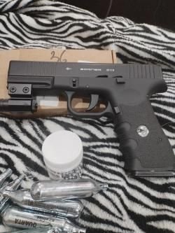 Пневматический пистолет Borner W119 Glock 17 Blowback 4,5 мм 