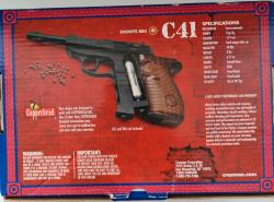 Пневматический пистолет Crosman C41 semi/automatic CO2 BB Air Pistol (Walther P.38)  + кобура + магазин + сертификат