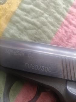 Пневматический пистолет мр 654к