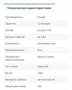 Пневматический пистолет Stoeger XP4