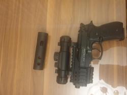 Пневматический пистолет Umarex Beretta M92 FS XX-Treme (глушитель, коллиматор)