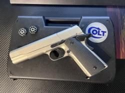 Пневматический пистолет Umarex Colt Government 1911 A1 Никель 4.5 мм (пулевой).