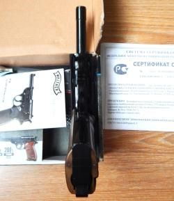 Пневматический пистолет Umarex Walther P38 4.5 мм, новый, с комплектом. Blow Back.