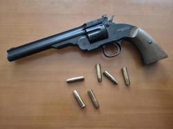 Пневматический револьвер ASG Schofield 6 Aging Black 4.5мм